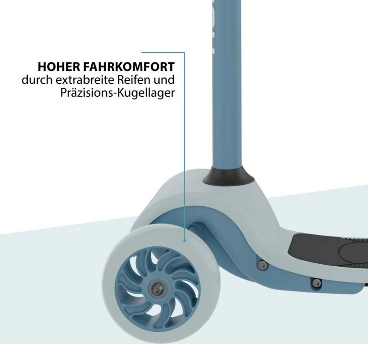 B-Ware Hudora Tri Scooter Roller Kinderfahrzeug Kinderroller Blue Klappmechanismus