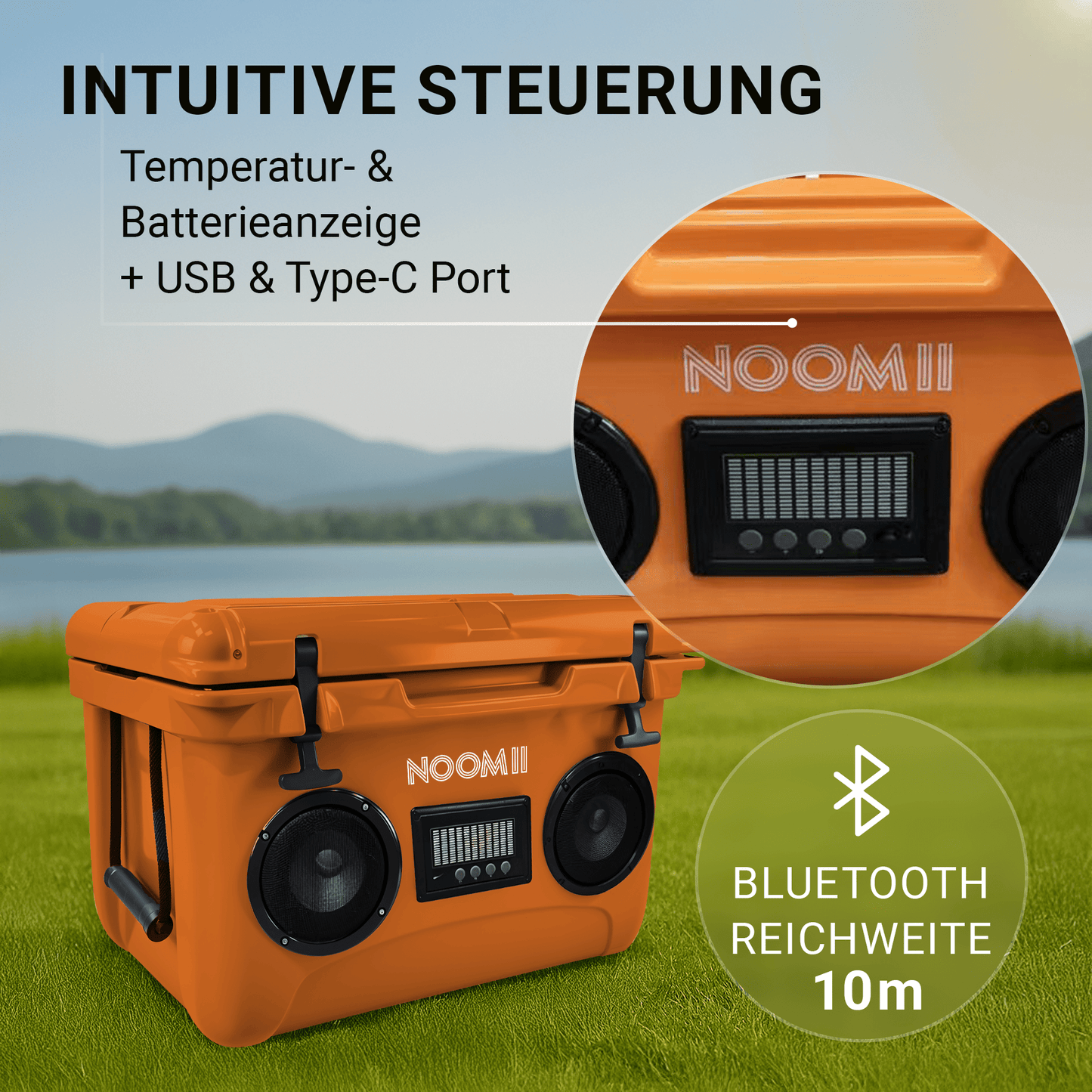 NooMii ColdBeats 35 – Kühlbox mit integriertem Bluetooth-Lautsprecher | 35L Volumen