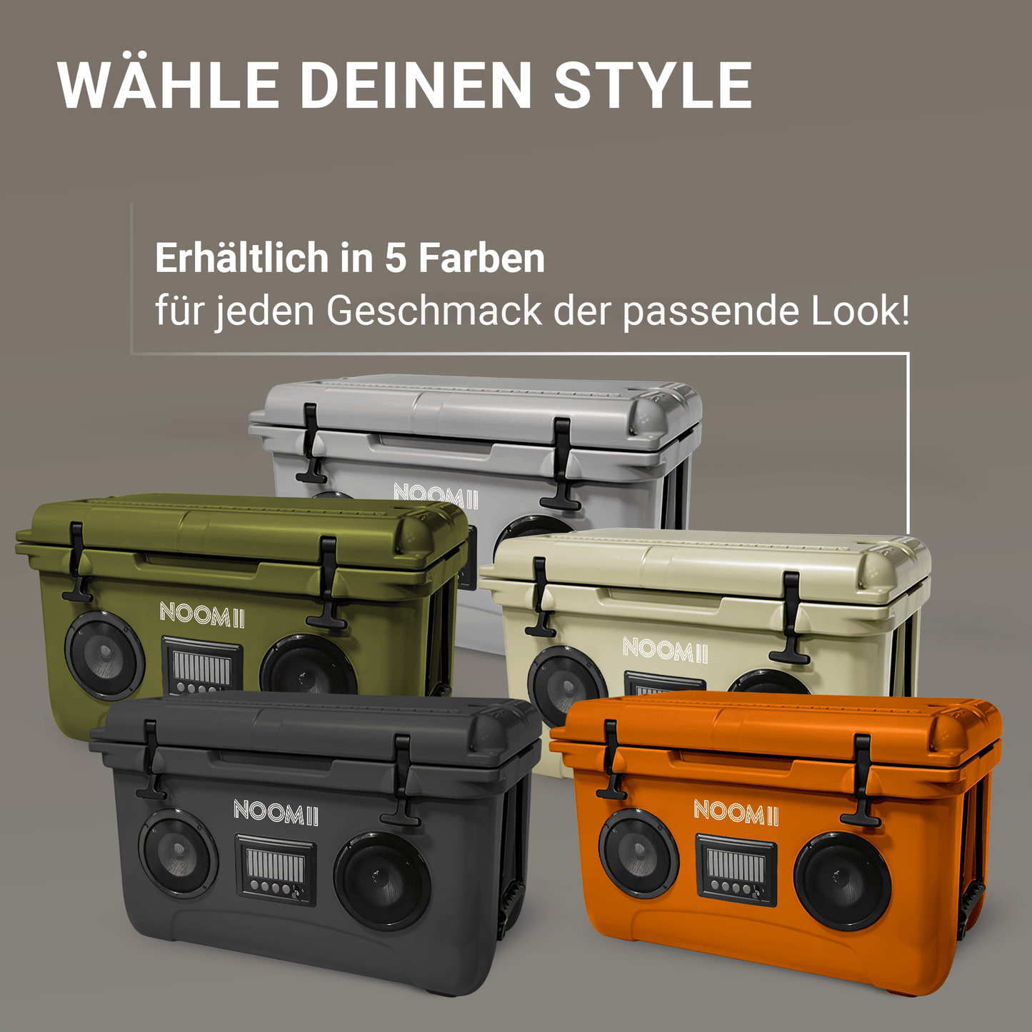 NooMii ColdBeats 45 – Kühlbox mit integriertem Bluetooth-Lautsprecher | 45L Volumen