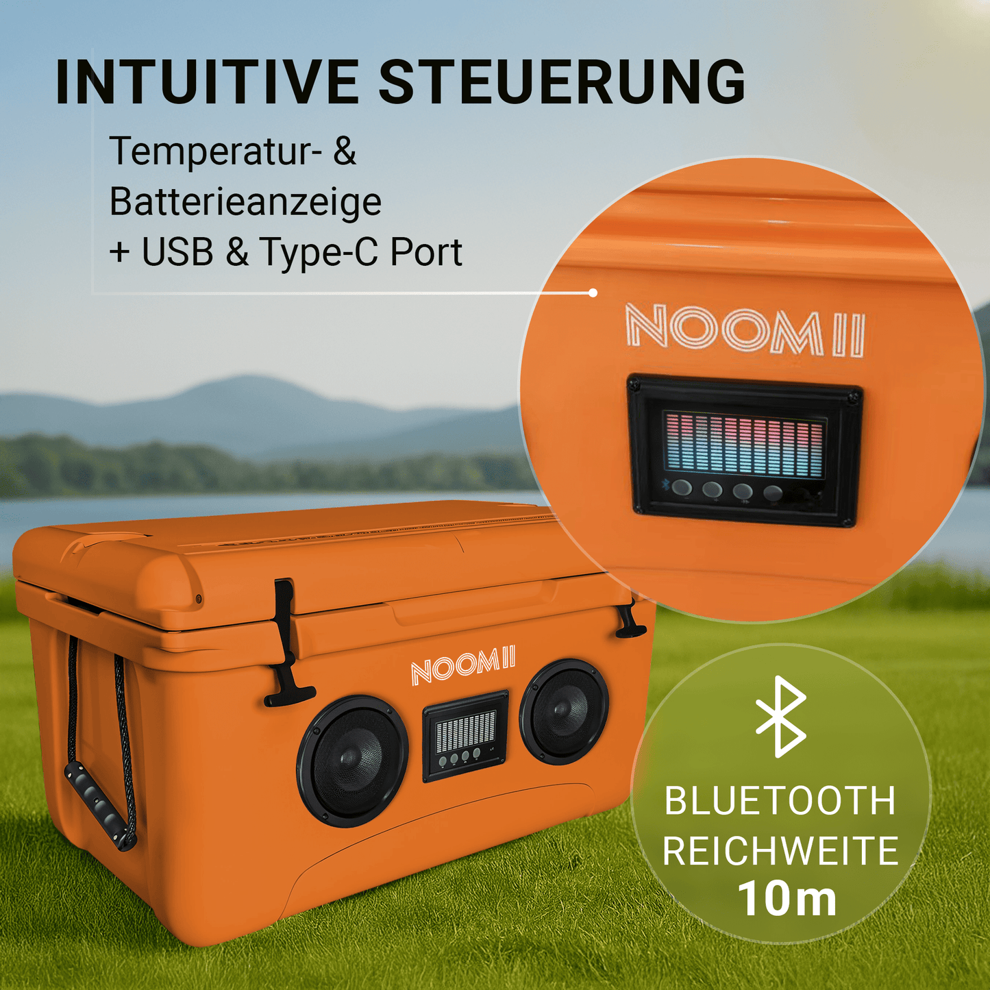 NooMii ColdBeats 65 – Kühlbox mit integriertem Bluetooth-Lautsprecher | 65L Volumen