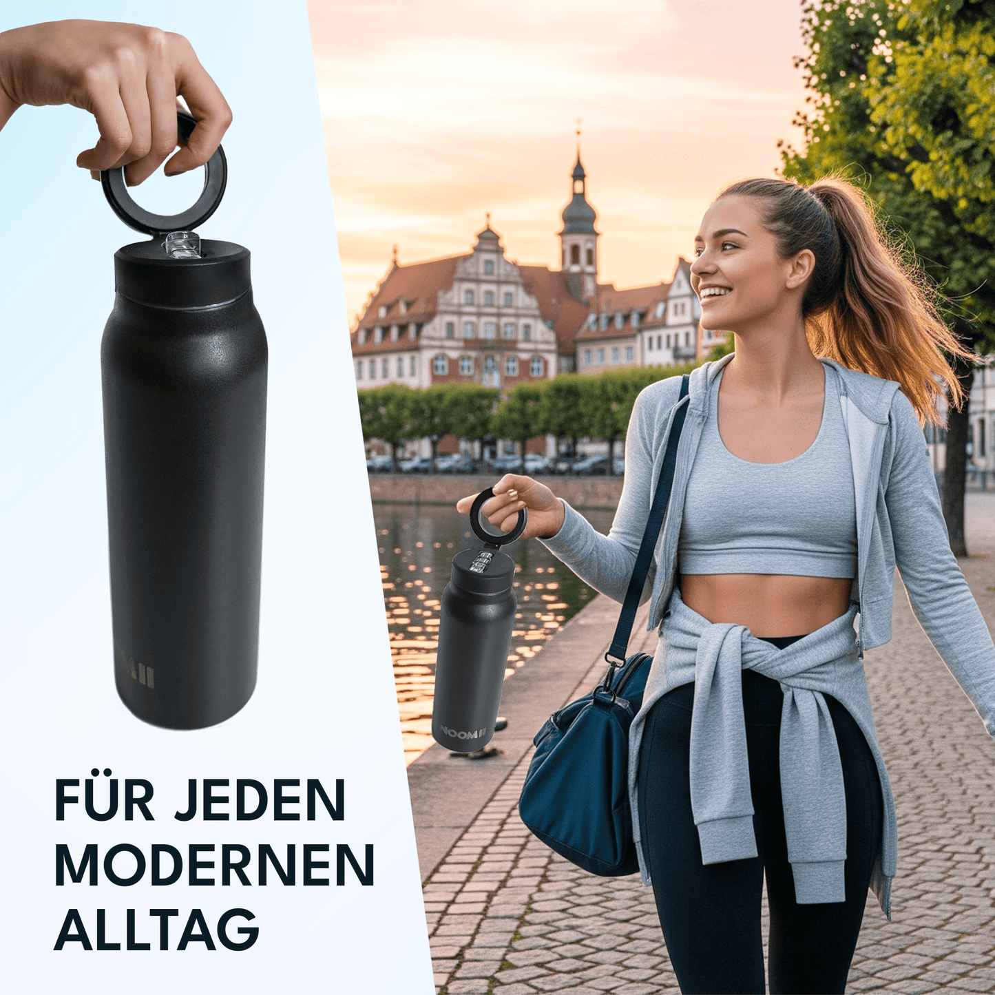 NooMii Edelstahl-Trinkflasche | Magsafe