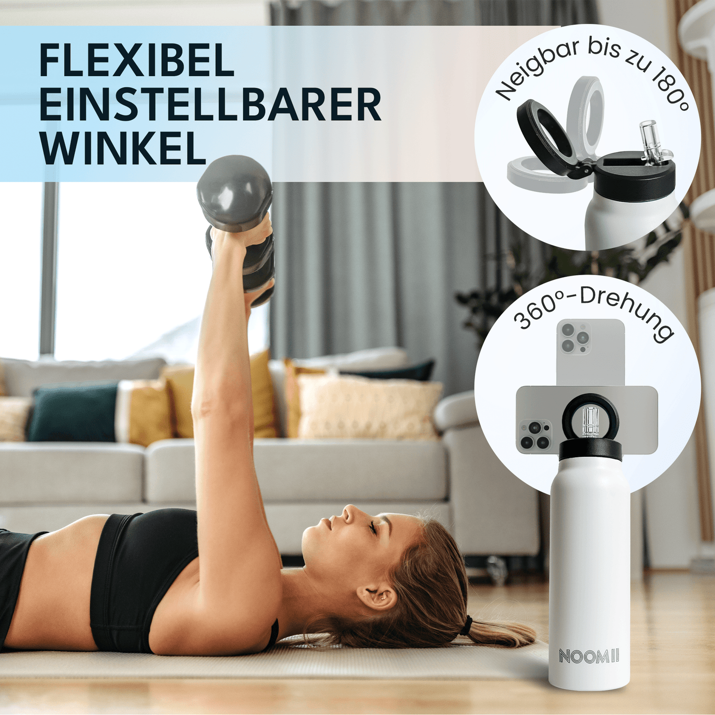 NooMii Edelstahl-Trinkflasche | Magsafe