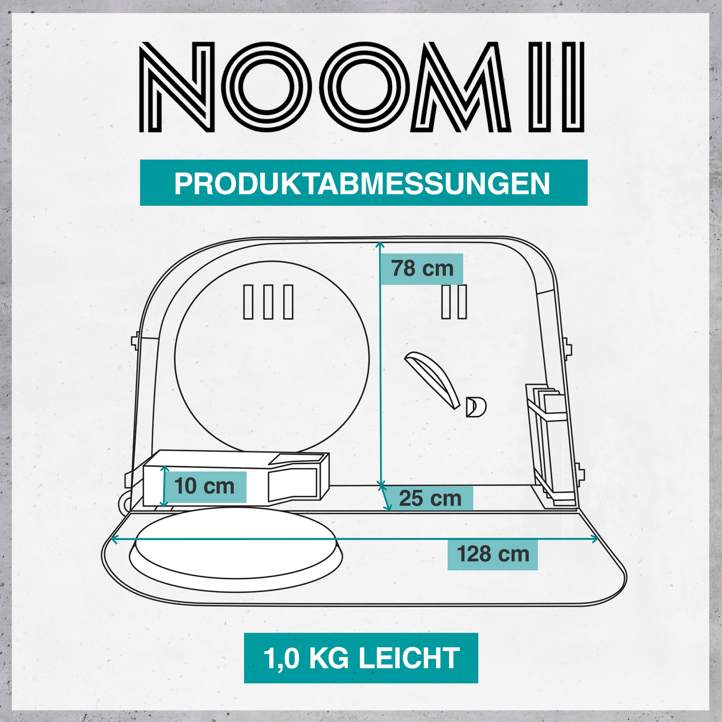 NooMii Fahrrad Transporttasche mit Handgriff & Rollen 128 x 78 x 25 cm