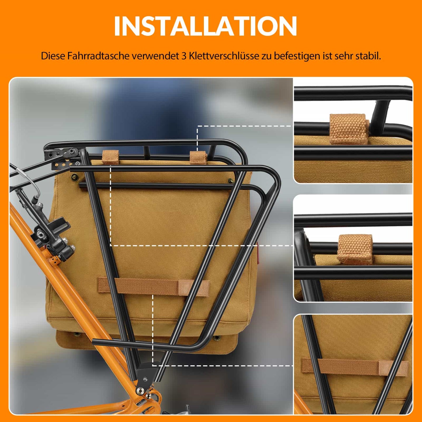 ROCKBROS Fahrrad Gepäckträgertasche mit Tragegriff 27L 3 Farbe