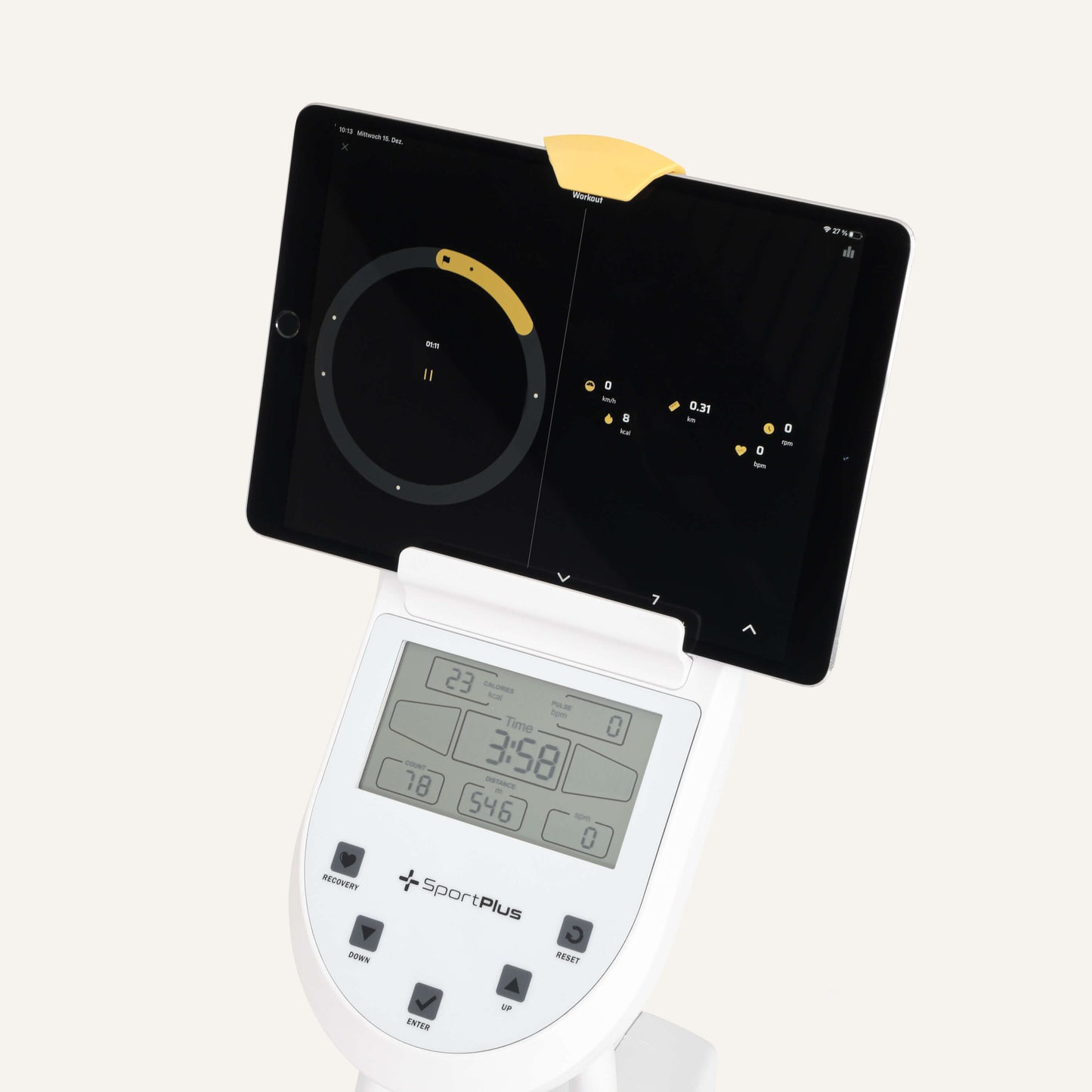 Magnetisches Rudergerät | App-Kompatibilität | 8 manuelle Widerstandsstufen | klappbar | weiß