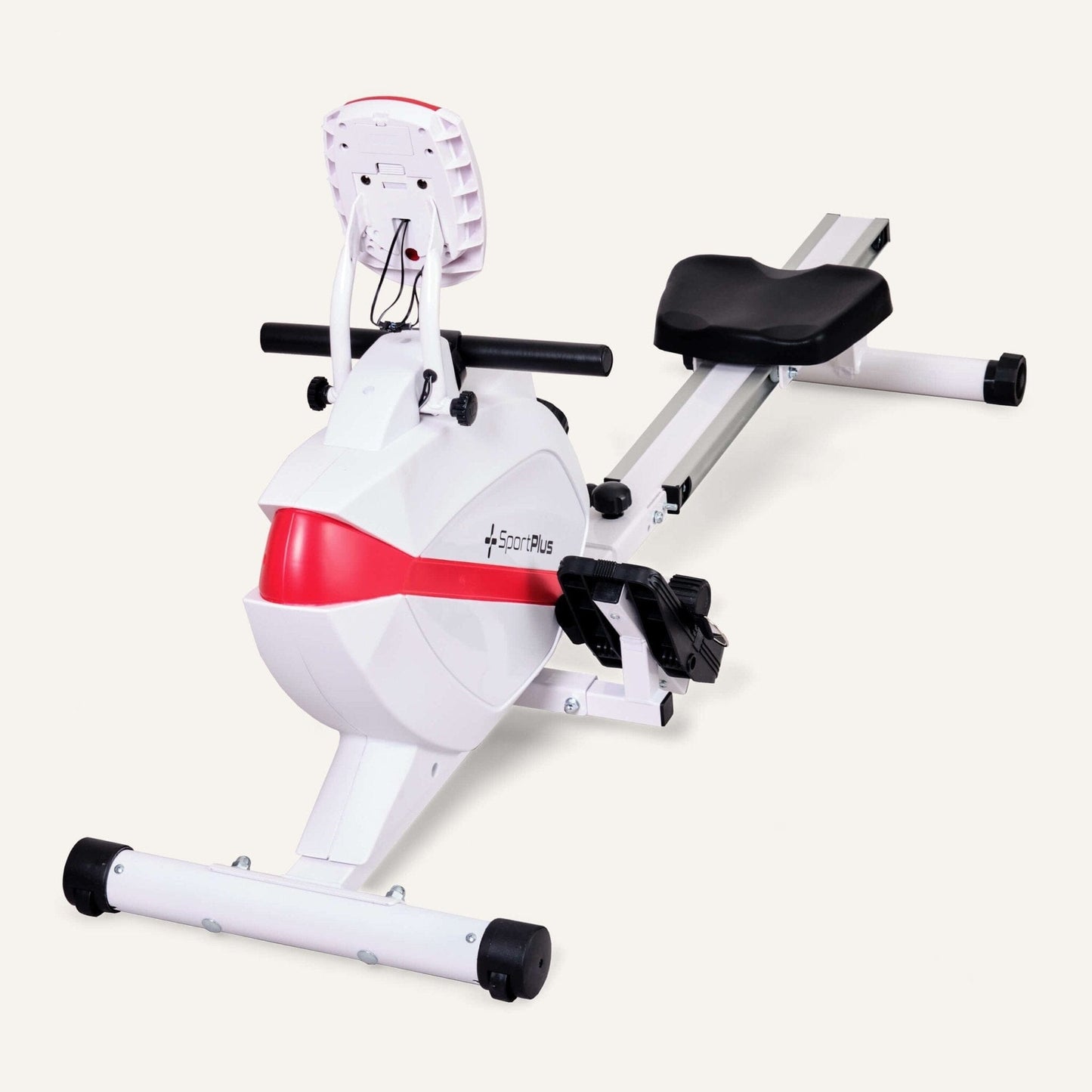 Magnetisches Rudergerät | 8 manuelle Widerstandsstufen | klappbar | weiß