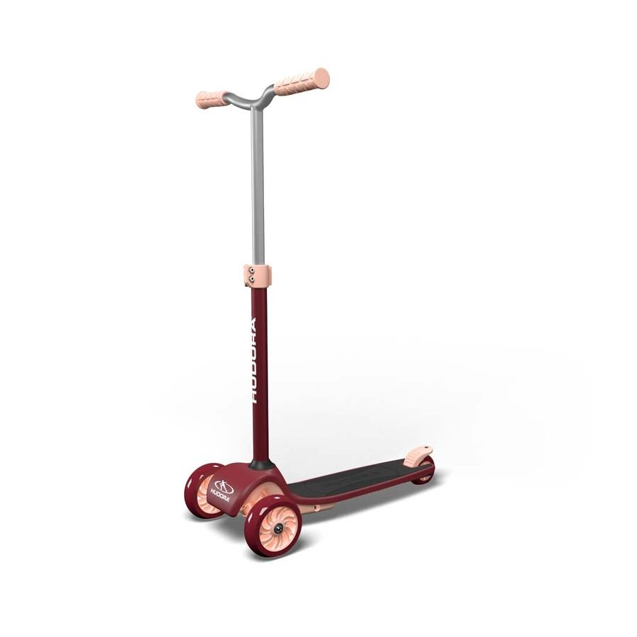 B-Ware Hudora Tri Scooter Bordeaux Roller Kickboard Cityroller Tretroller Kinderroller