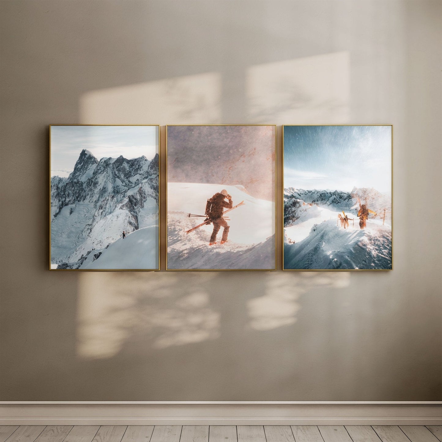 Skiing the Vallée Blanche – Chamonix, France (Set of 3)